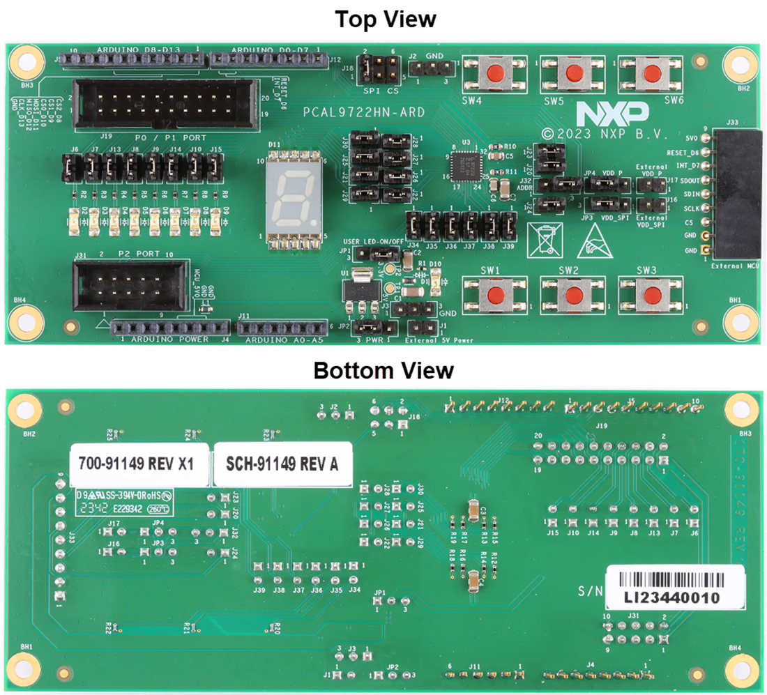 Plan mécanique - NXP Semiconductors Carte d'évaluation d'expandeur E/S PCAL9722HN-ARD