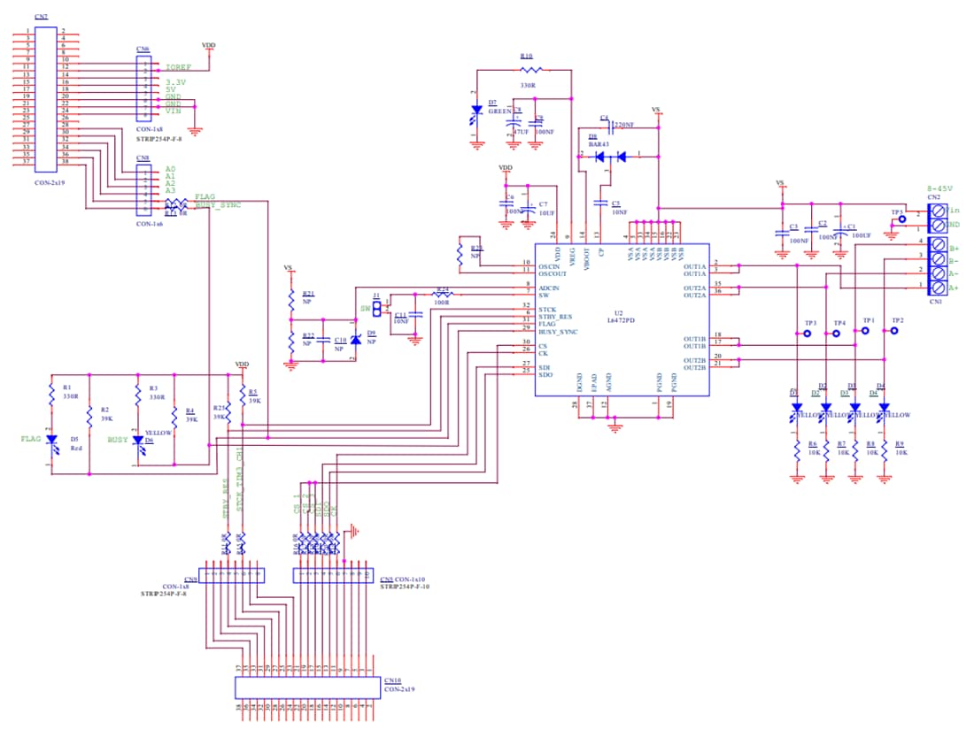 STMicroelectronics Carte d’évaluation de pilote de moteur micro-pas EVL6472