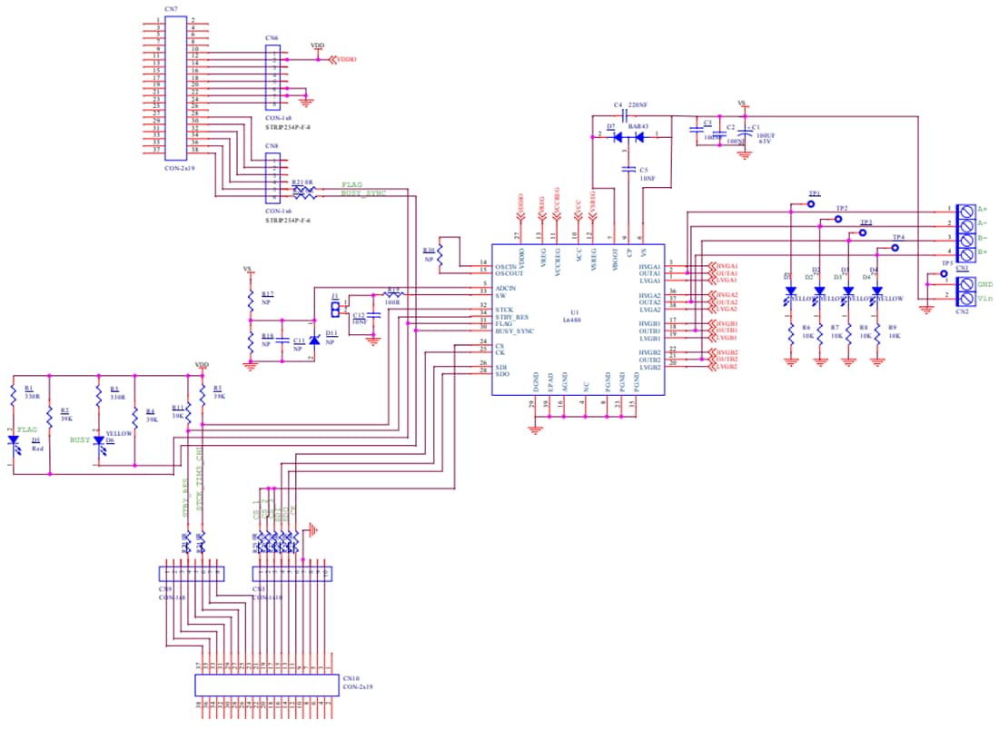 Schéma - STMicroelectronics Carte d’évaluation de pilote de moteur micro-pas EVL6480