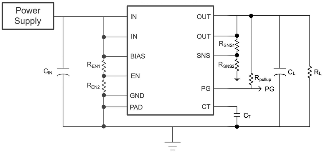 Schéma - Texas Instruments Commutateurs de charge monocanal TPS2295x-Q1
