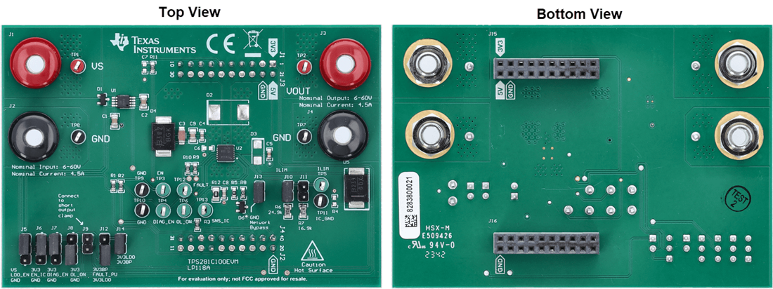 Plan mécanique - Texas Instruments Module d'évaluation (EVM) de commutateur TPS281C100EVM