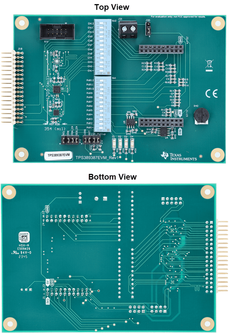 Plan mécanique - Texas Instruments Module d'évaluation (EVM) TPS389387EVM