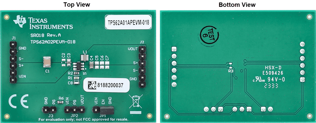 Plan mécanique - Texas Instruments EVM TPS62A0xPEVM-018/TPS62A0xAPEVM-018