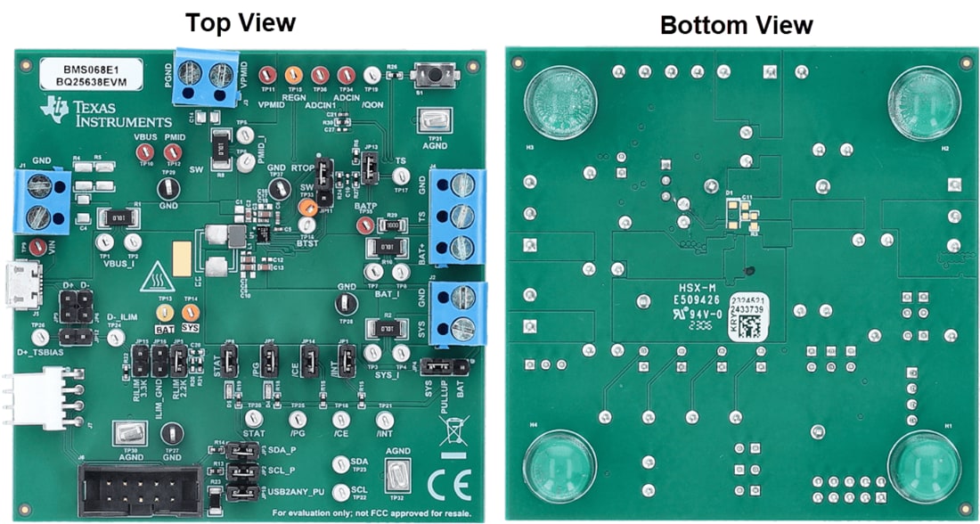 Circuit de localisation - Texas Instruments Module d'évaluation (EVM) de chargeur bq25638EVM