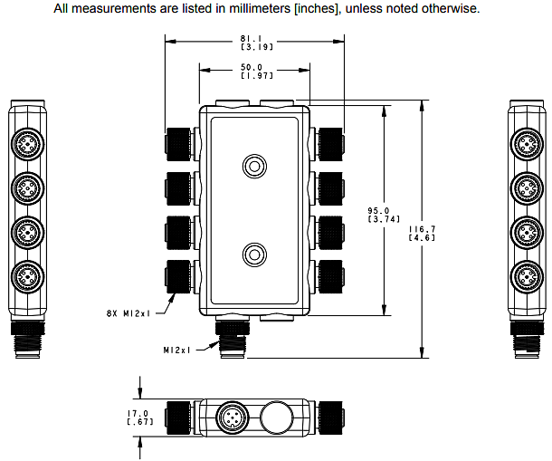 Graphique - Banner Engineering Concentrateurs modbus R95C 8 ports