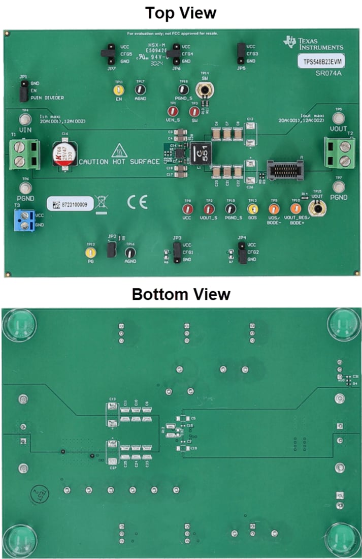Plan mécanique - Texas Instruments Module d'évaluation (EVM) de convertisseur TPS548B23EVM