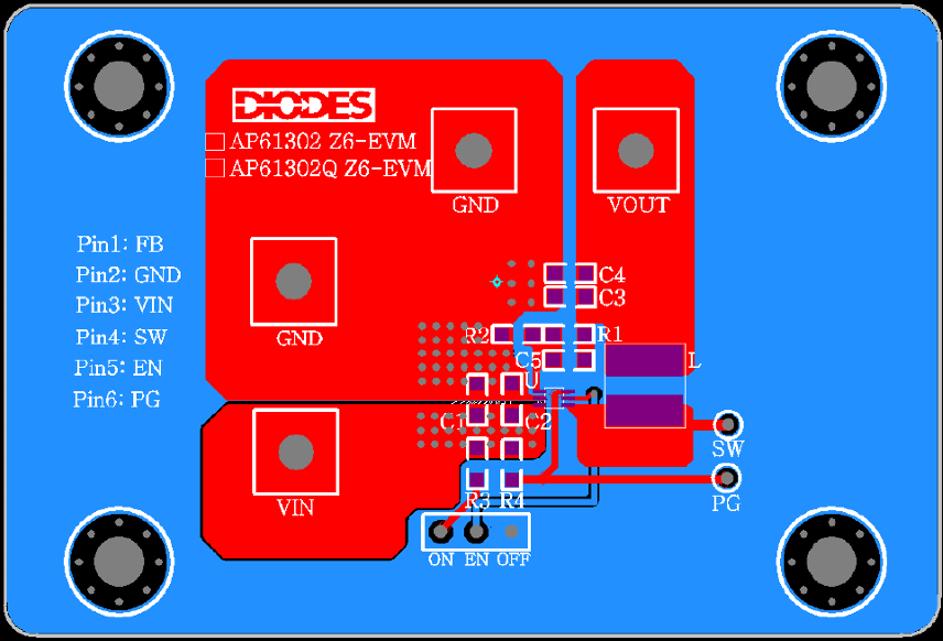Diodes Incorporated Carte d'évaluation AP61302Q
