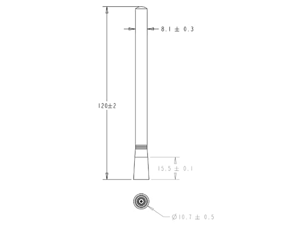 TE Connectivity / Linx Technologies Antennes LTE/5G monopolaires mono-bandes L000502-x