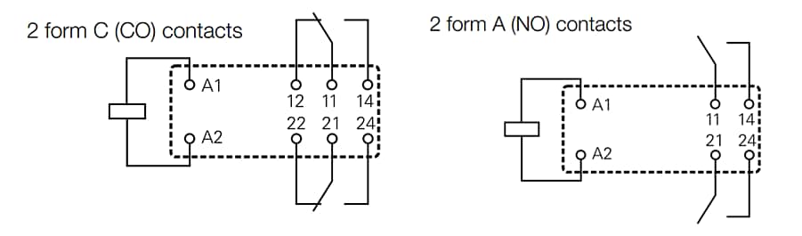 Plan mécanique - TE Connectivity / Schrack Relais PCB de puissance à usage général RT2