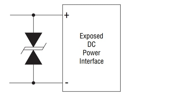 Schéma du circuit d'application - Bourns Diode TVS à courant élevé PTVS1-240C-M