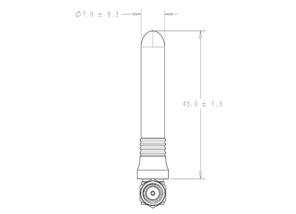 Graphique - TE Connectivity / Linx Technologies Antennes LTE/5G monopolaires mono-bandes L000503-x