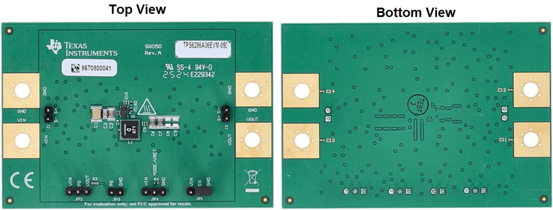 Plan mécanique - Texas Instruments Module d'évaluation de convertisseur TPS6286AxxEVM-050