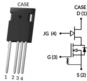 Schéma du circuit d'application - onsemi Combo-FET UG4SC 750 V 8,4 mΩ