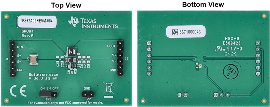 Plan mécanique - Texas Instruments Modules d'évaluation (EVM) TPS62A02NxEVM-084
