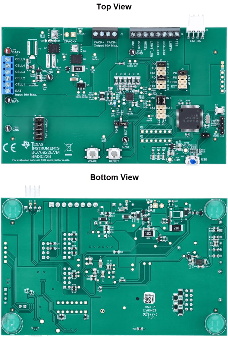 Plan mécanique - Texas Instruments Module d'évaluation (EVM) bq76922EVM