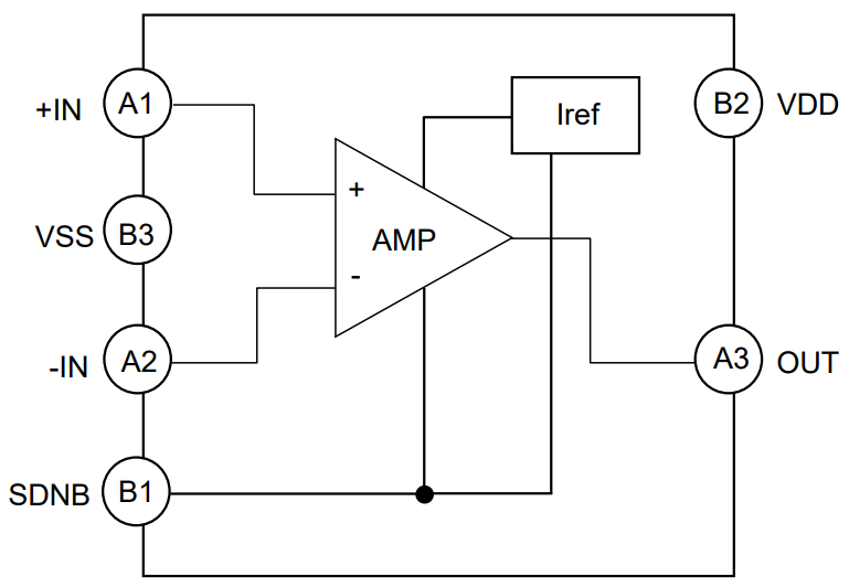 Schéma de principe - ROHM Semiconductor Amplificateur opérationnel CMOS TLR377GYZ