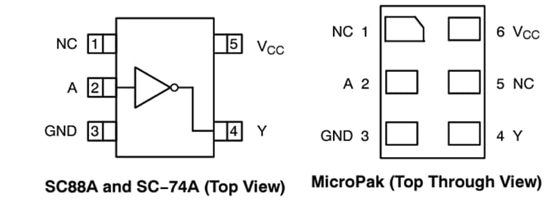 onsemi Tampons NC7SZU04A