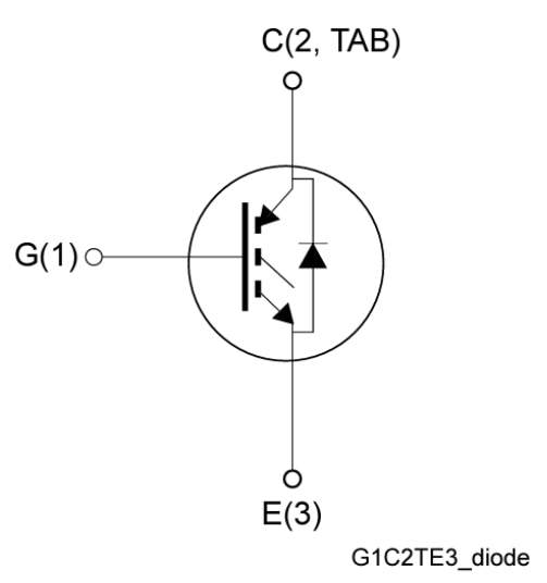 Schéma du circuit d'application - STMicroelectronics IGBT de qualité automobile STGWA30M65DF2AG