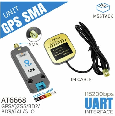 M5Stack U190 Unit-GPS SMA