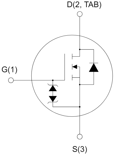 Schéma du circuit d'application - STMicroelectronics MOSFET de puissance à canal N STP80N1K1K6
