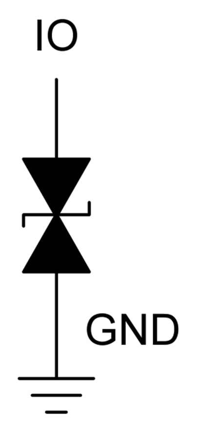 Schéma de principe - Texas Instruments Diode de protection DES ESD851/ESD851-Q1