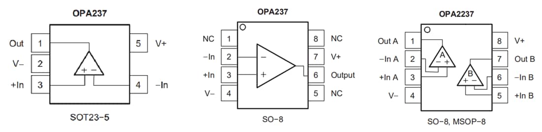 Schéma - Texas Instruments Amplis op MicroAmplifier™ OPAx237
