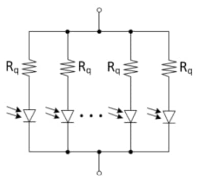 Schéma de principe - Broadcom Réseau de photomultiplicateurs NUV-MT AFBR-S4N22P014M