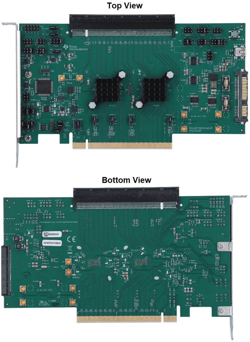 Plan mécanique - Texas Instruments  Module d'évaluation du resynchroniseur DS160PT801X16EVM 