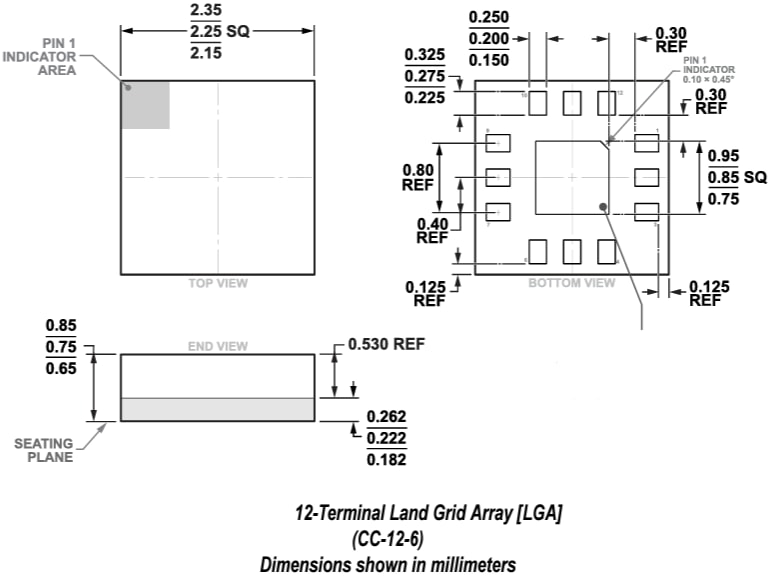 Plan mécanique - Analog Devices Inc. Atténuateurs numériques en silicium ADRF5714