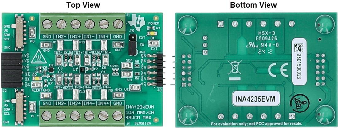 Plan mécanique - Texas Instruments Modules d'évaluation (EVM) INA423xEVM