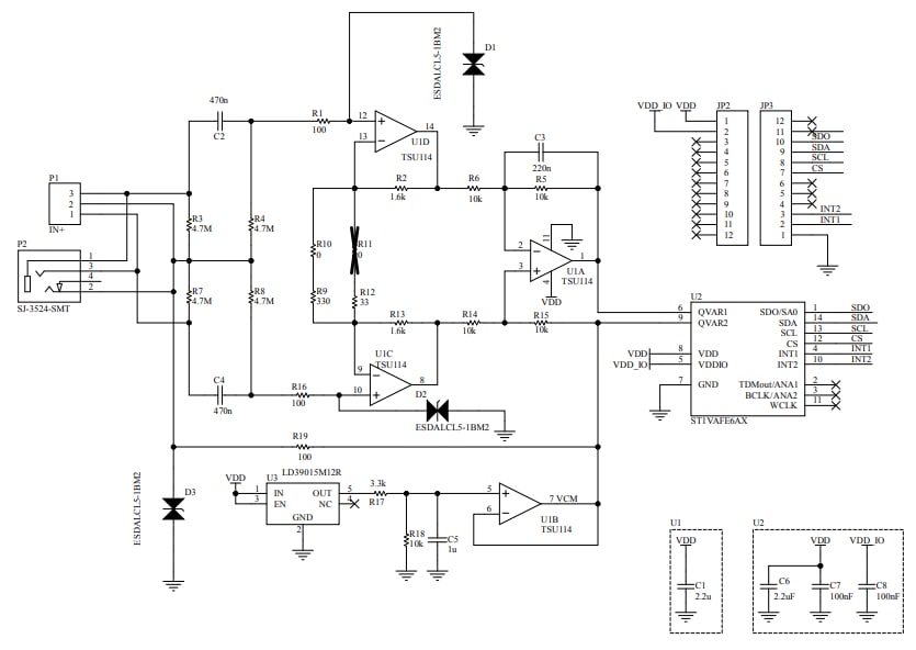 Schéma - STMicroelectronics Carte adaptateur STEVAL-MKI242A
