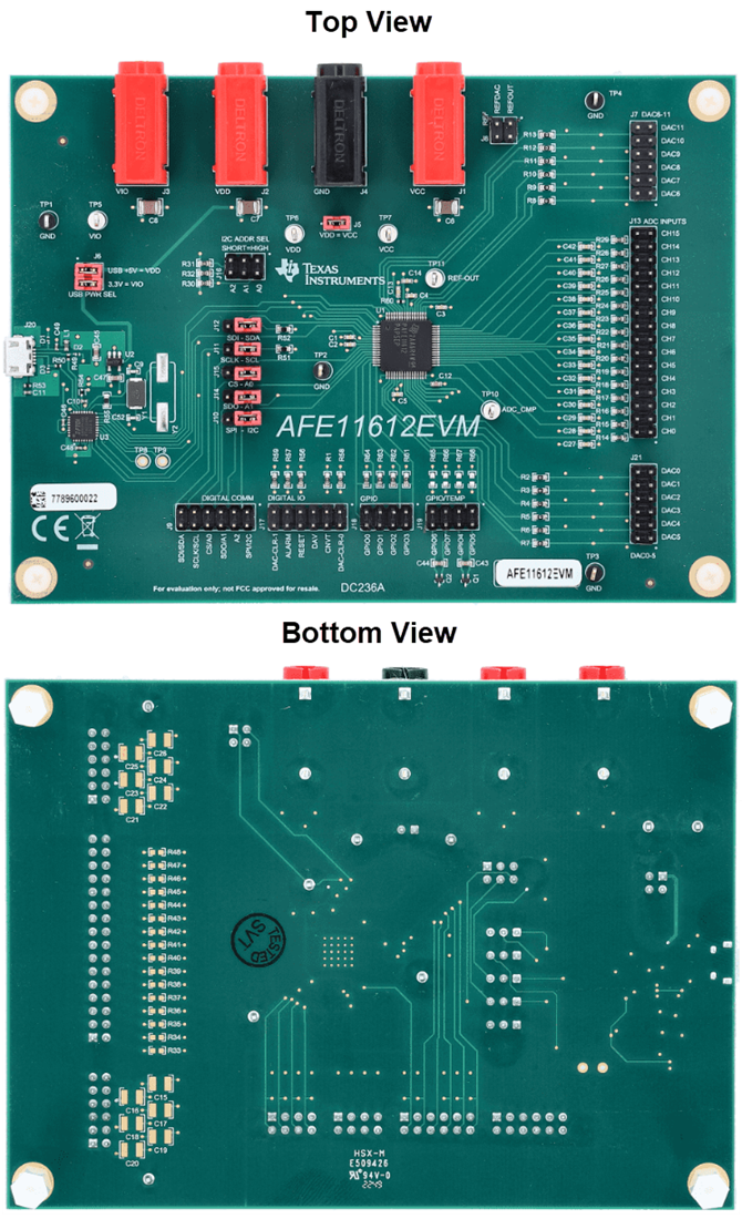 Plan mécanique - Texas Instruments Module d'évaluation (EVM) AFE11612EVM