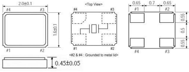 Mechanical Drawing - ECS ECS-625-CDX-2511 Quartz Crystal