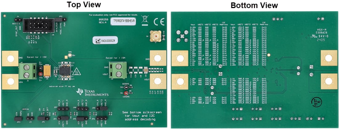Plan mécanique - Texas Instruments Module d'évaluation (EVM) TPSM8287A15BBHEVM