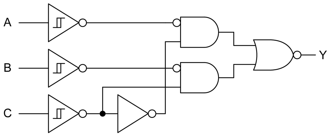 Schéma de principe - Texas Instruments Grilles multifonctions configurables SN74LV3T98-EP