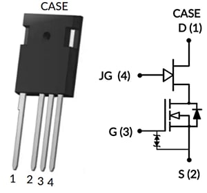 Schéma du circuit d'application - onsemi Combo-FET UG3SC 1 200 V, 7,6 mΩ