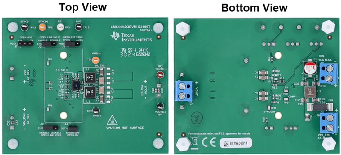 Plan mécanique - Texas Instruments Module d'évaluation (EVM) LM644A2QEVM-S2100T