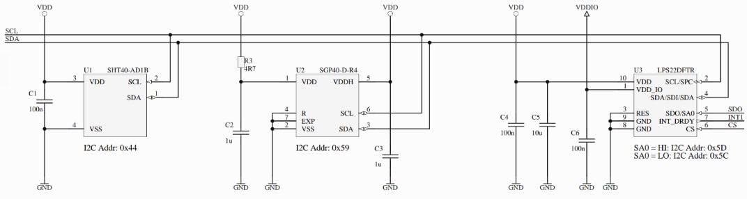 Sensirion Carte d'évaluation SENSEVAL-SCB4XV1