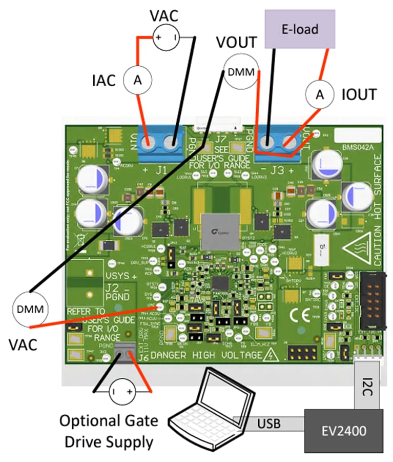 Graphique - Texas Instruments bq25758EVM Module d'évaluation (EVM) de dispositifs de commande