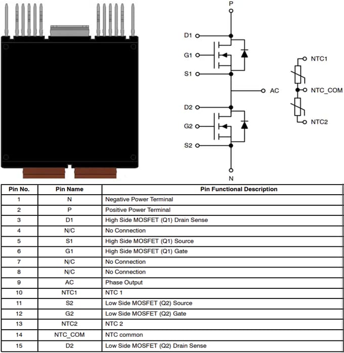 onsemi Modules au carbure de silicium (SiC) NVVR26A120M1WSx