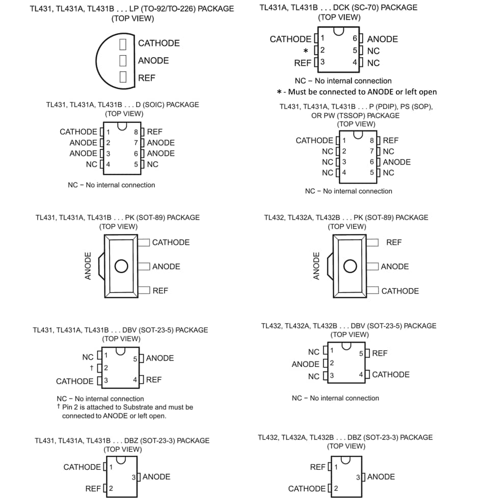 Circuit de localisation - Texas Instruments Références programmables de précision TL431/TL432