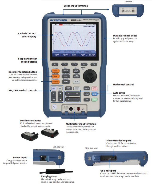 B&K Precision 2510B Handheld Digital Storage Oscilloscopes