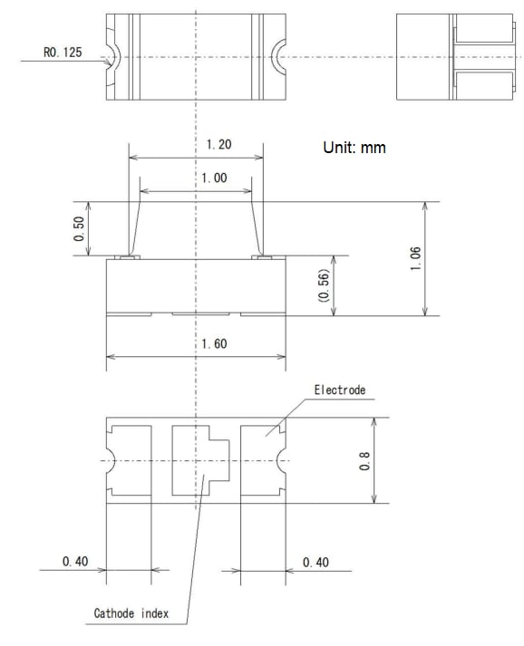 Plan mécanique - ROHM Semiconductor LED standard CSL1002R3T1