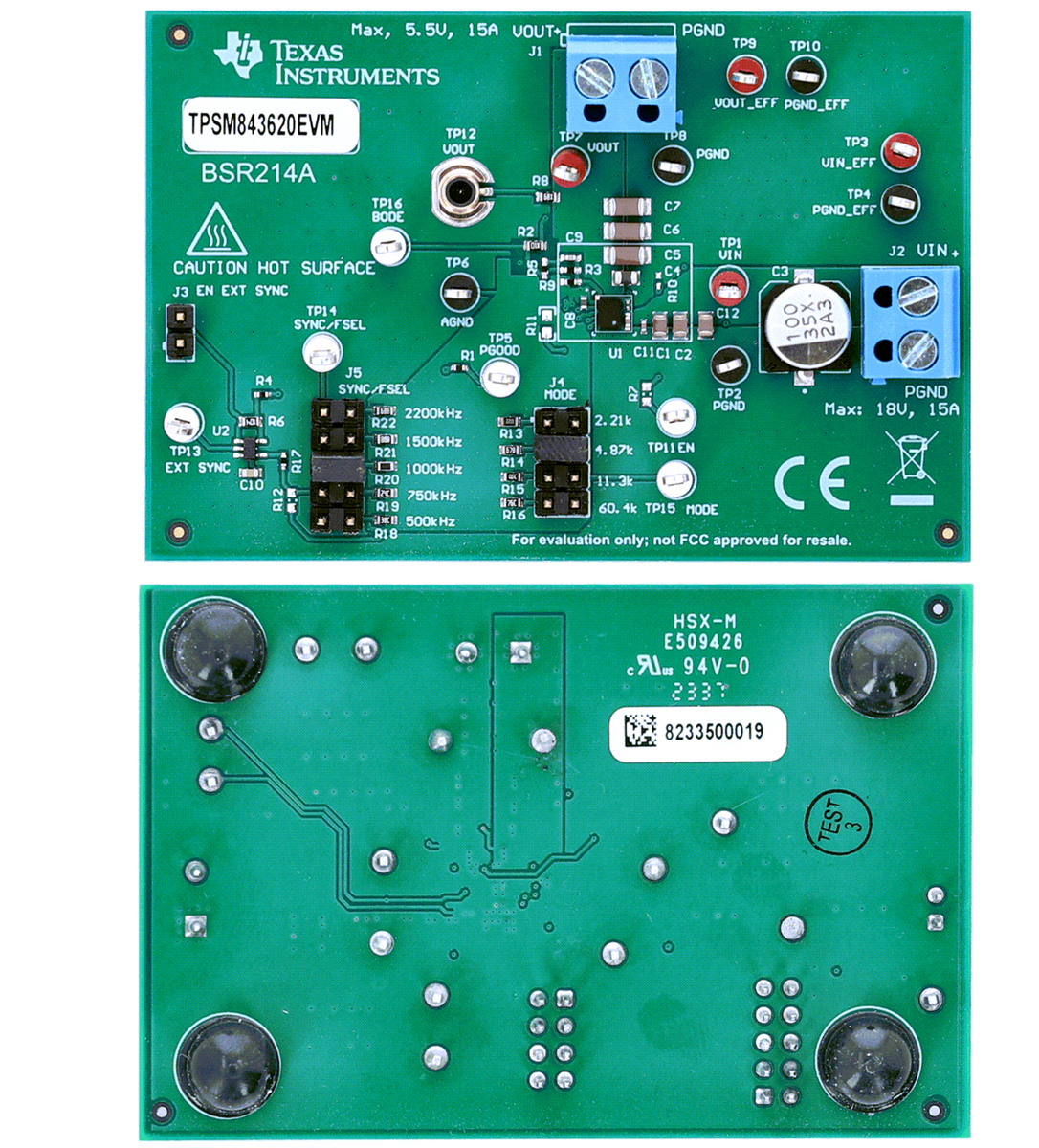 Texas Instruments Module d'évaluation TPSM843620EVM