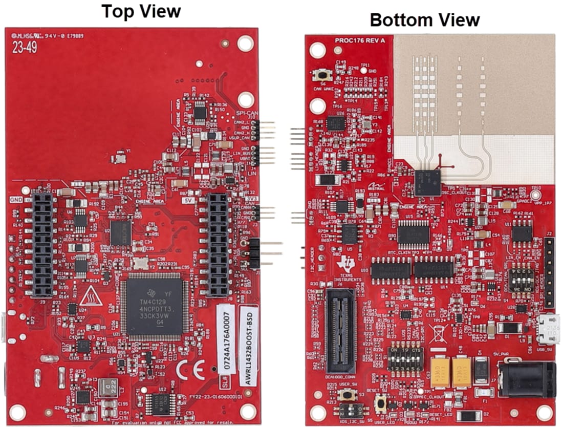 Plan mécanique - Texas Instruments Cartes d'évaluation xWRL1432BOOST-BSD