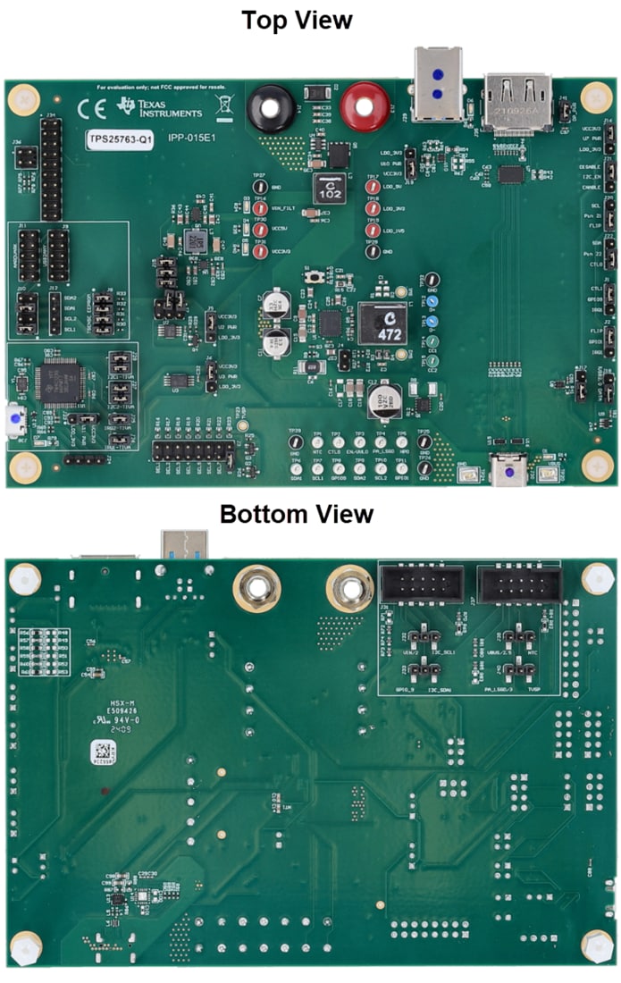 Plan mécanique - Texas Instruments Module d'évaluation (EVM) TPS25763DQ1EVM