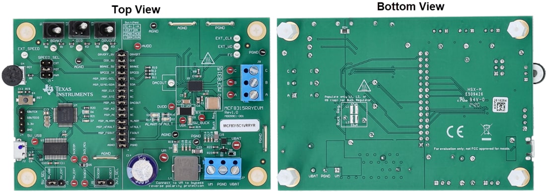 Plan mécanique - Texas Instruments Module d'évaluation (EVM) MCF8315RRYEVM
