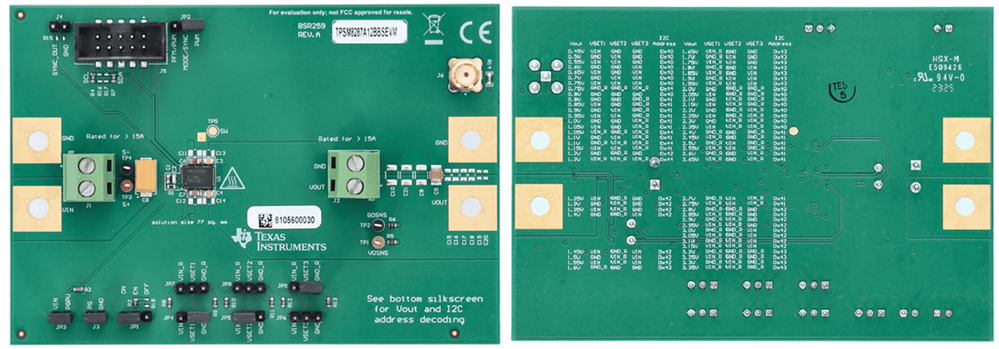 Circuit de localisation - Texas Instruments Modules d'évaluation TPSM8287AxxxxxEVM