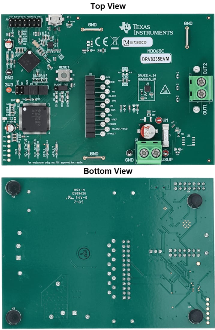 Plan mécanique - Texas Instruments Module d'évaluation (EVM) de pilote DRV8235EVM