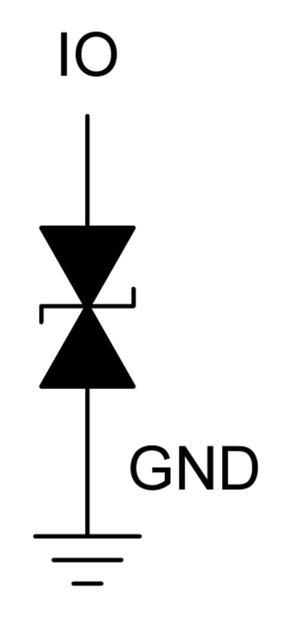 Schéma de principe - Texas Instruments Diode de protection TVS bidirectionnelle 36 V TSM36CA 